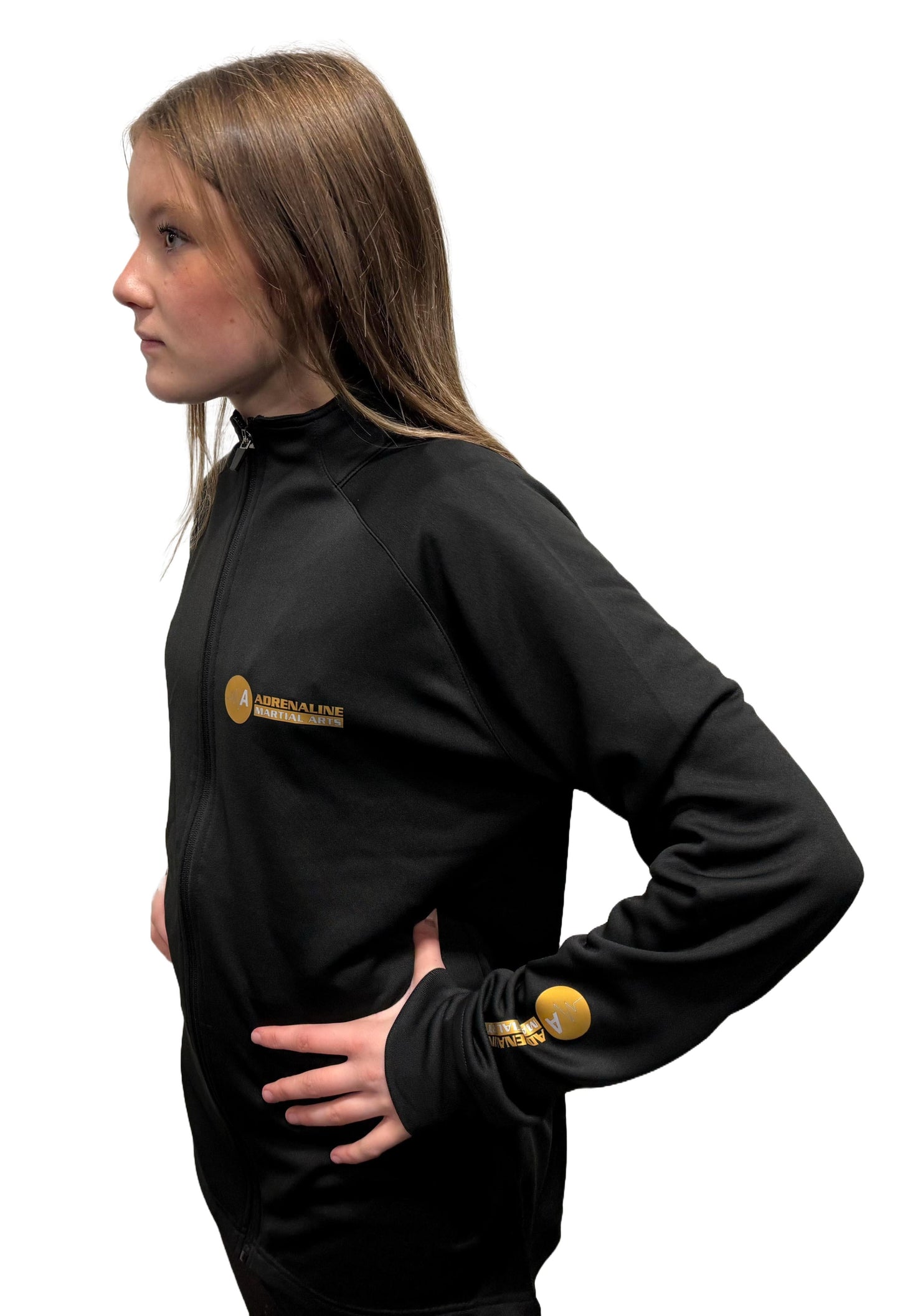 Adrenaline Martial Arts Squad Tracksuit Top – Black & Gold Edition